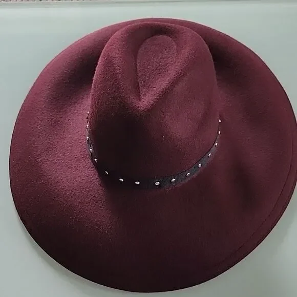 Ted Baker WXH- Rosieyy Corpcore Mob Wife Oxblood Color Hat New With Tags